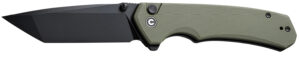 Civivi Knives C19059C-2 Brazen  3.46" Folding Plain Black D2 Steel Blade, OD Green Textured G10 Handle
