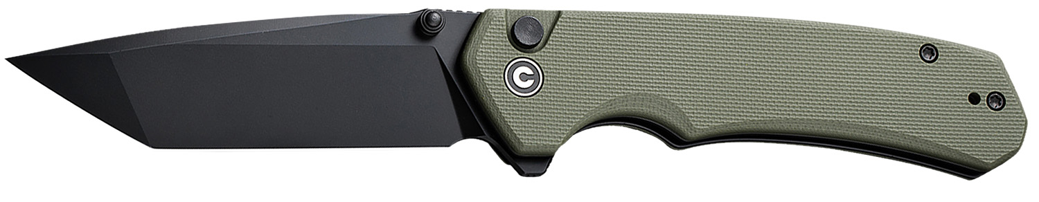 Civivi Knives C19059C-2 Brazen 3.46" Folding Plain Black D2 Steel Blade, OD Green Textured G10 Handle