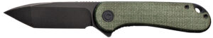 CIVIVI Elementum 2.96" D2 Blade Pocket Knife - Green Micarta