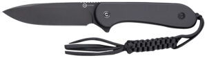 CIVIVI Elementum 3.9" Fixed Blade Knife - Black G10/D2