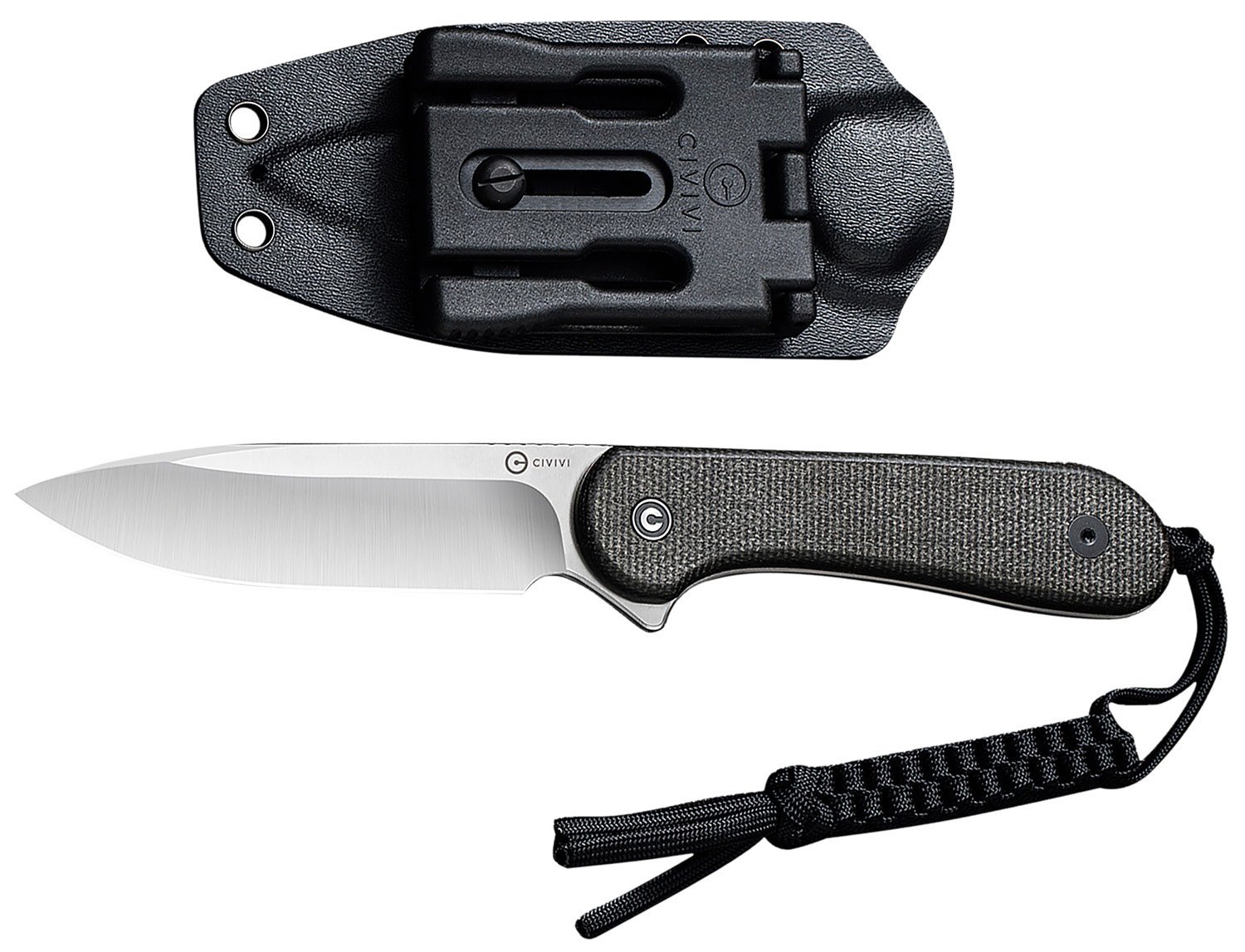 Civivi Knives C2105B Elementum  3.98" Fixed Plain Satin D2 Steel Blade, 4.50" Dark Green Micarta Handle
