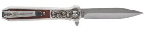 Smith & Wesson 3.50" Folding Dagger with Rosewood Handle