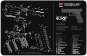 TEKMAT ARMORERS BENCH MAT - 11"x17" FOR GLOCK G5 BLACK