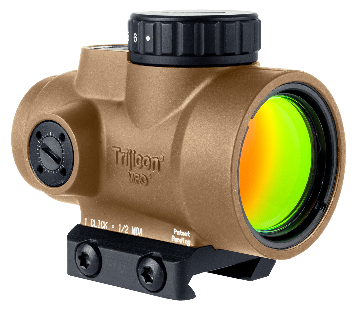 Trijicon 2200347 MRO SD Coyote Tan 1x25mm 2 MOA Green Dot Reticle Low Mount