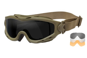 Wiley X SP293T Spear Goggles with Smoke Gray/Clear/Light Rust Lenses