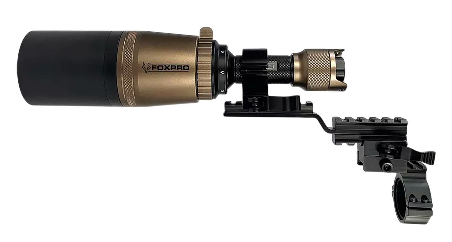 Foxpro QUADFIREGM Quadfire Black/Gold Infrared/Green/Red/White, Quick Detach Mount