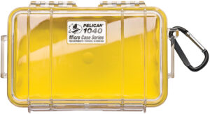 Pelican 1040027100 Micro Case  Yellow/Clear Polycarbonate 7.50" Long