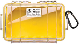 Pelican 1050027100 Micro Case  Yellow/Clear Polycarbonate 7.99" Long