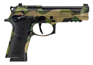 Beretta 92XI SAO 9mm Splinter Camo Pistol - 18 Round