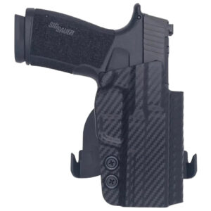 Rounded Gear SSRP365XMACROCFRHOW  Paddle Holster OWB Black Carbon Fiber Kydex Fits Sig Sauer P365 X-Macro Right Hand