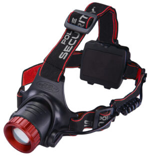 Police Security 1000 Lumen Headlamp - Black/Red