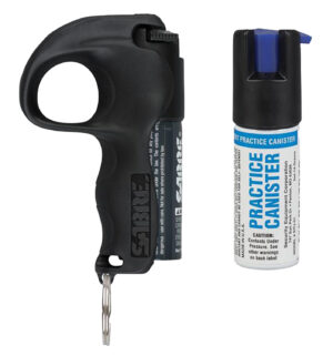 Sabre PBBKOCSTU04 Quick Grip Pepper Spray Range 12ft 0.54oz Black Canister