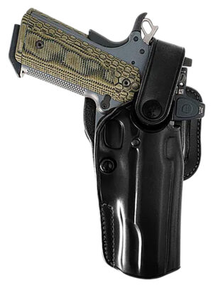Galco APO224RB APO Strongside/Crossdraw OWB Black Steerhide Fits Glock 17 Gen1-5 Belt Holster Right Hand
