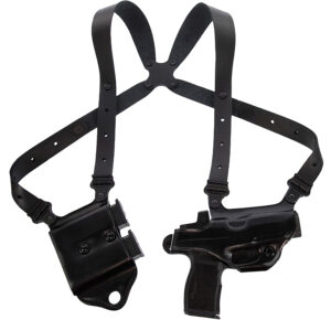 Galco MCII894RB Miami Classic II Shoulder System Shoulder Fits Chest Up To 56"/Sig P365 X Macro Black Steerhide  Right Hand