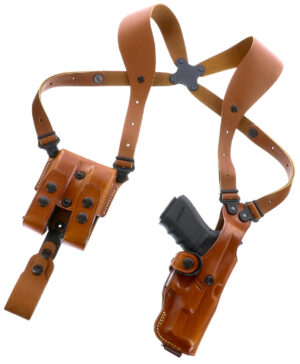 Galco VHS4212R VHS 4.0 Shoulder System Tan Leather Fits 1911 Fits 5" Barrel Ambidextrous