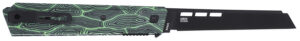 CRKT 3850G Zephyr EDC 3.22" Folding Sheepsfoot Plain Black TiNi 14C28N Steel Blade, Marbled Black/Green G10 Handle