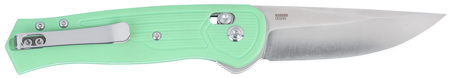 CRKT 7170B SERO  EDC 3.02" Folding Plain TiNi S35VN SS Blade, Aqua Textured GRN Handle