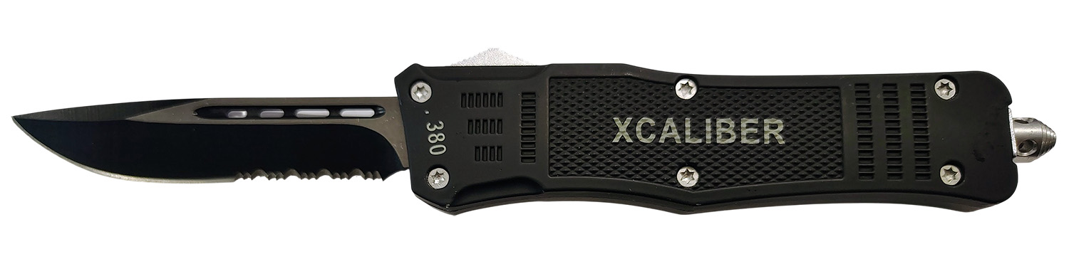 Xcaliber 380 ACP OTF Knife with 3.80" Serrated Blade