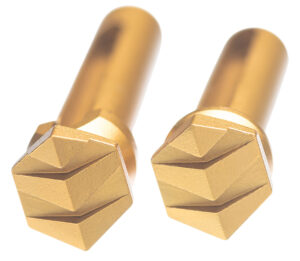 Tyrant CNC TDAR15TPGOLD Takedown Pins Enhanced AR-15 Gold Aluminum