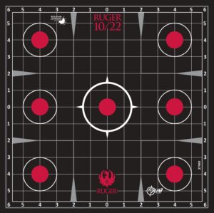 Allen 27991 Ruger 10/22 Adhesive Target Black/Red 5Pack