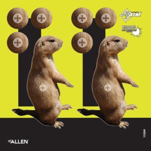 Allen 15264 EZ Aim Splash Reactive Target Prairie Dog Hanging Paper 8"x8" Multi-Color 6Pack