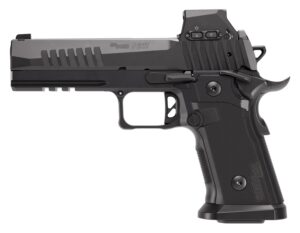 Sig Sauer 211F9GT5RXSL P211 GT5 w/Optic Full Size 9mm Luger 21+1 5" Black Barrel, Black Nitron Stainless Steel Serrated w/Optic Slide & Frame w/Beavertail & Picatinny Rail, G10 Grip Panels, Sig ROMEO-
