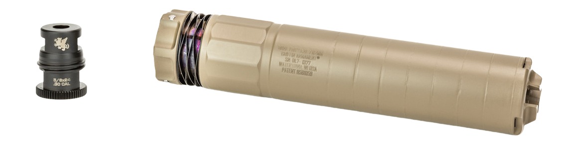 Griffin Armament Dual-Lok 7 FDE 7.62mm Suppressor