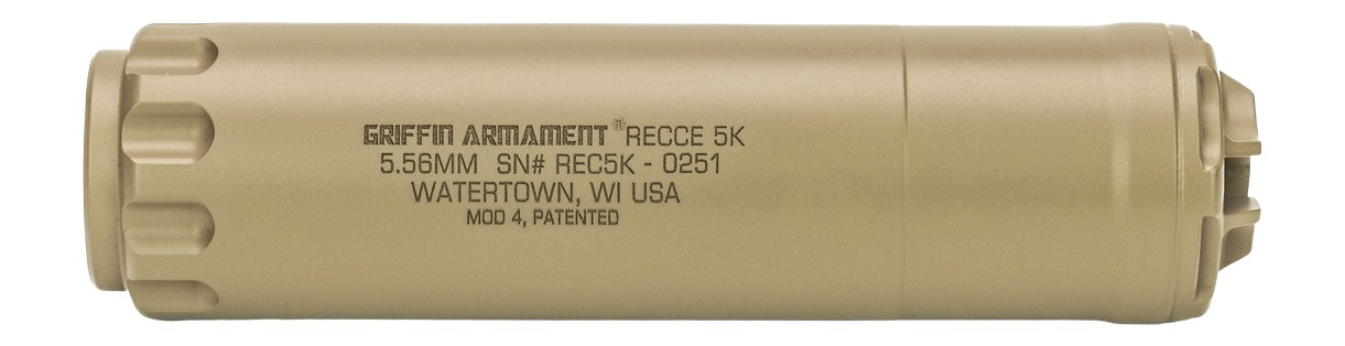 Griffin Armament RECCE 5K FDE .223/5.56 Suppressor