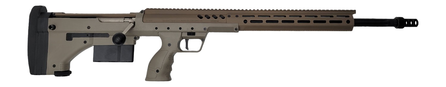 Desert Tech SRSRFMG26RFF SRS M2 338 Lapua Mag 5+1 26" Black Threaded Barrel, Flat Dark Earth Anodized Aluminum Receiver w/Picatinny Rail, M-LOK & Area 419 ARCA Lock Rail Handguard, Flat Dark Earth Cha
