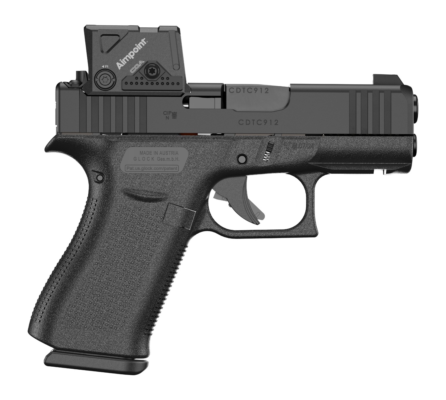 Glock 43X MOS8 9mm with Aimpoint Red Dot
