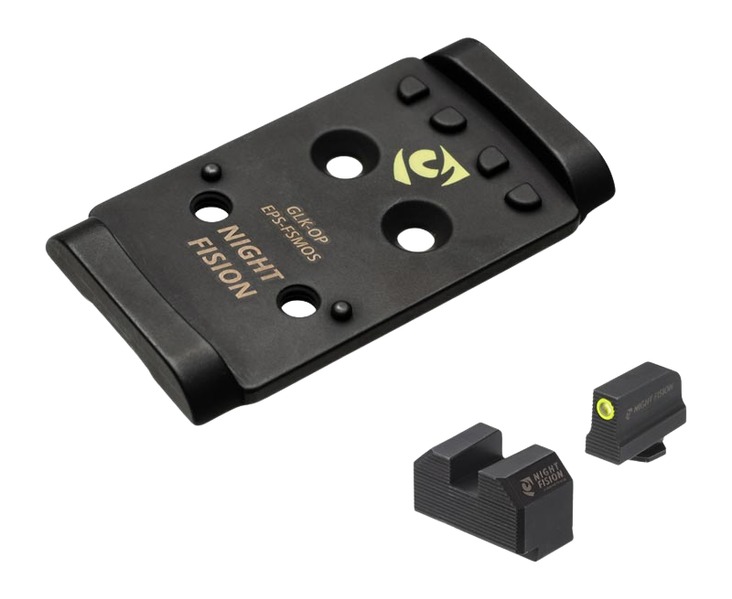 Night Fision Optic Plate & Night Sight Combo for Glock MOS