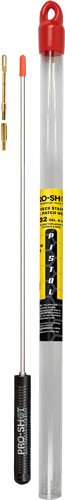 PRO SHOT STAINLESS 1PC PISTOL - CLEANING ROD 12" .27 CAL & UP