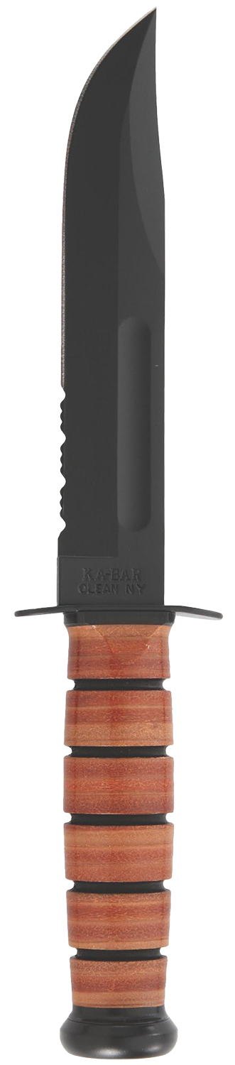 Ka-Bar 1218 USMC 7" Fixed Blade Knife - 1095 Cro-Van