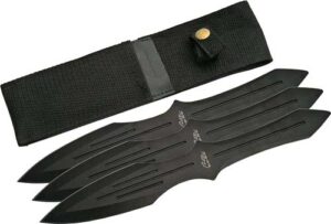 SZCO Rite Edge 9.75" Black Throwing Knife Set with Sheath