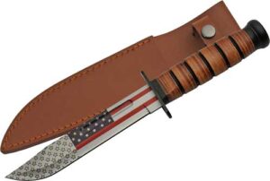 SZCO Rite Edge 7" Flag Combat Fighter Knife with Sheath