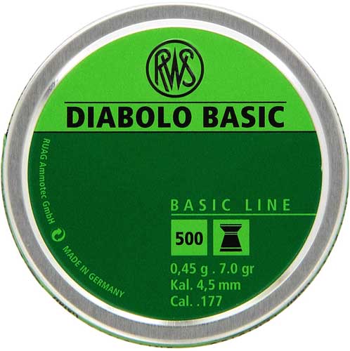 RWS PELLETS 177 DIABOLO BASIC - LINE 7.0 GRAINS 300 CT