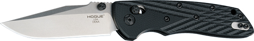 Hogue Deka 3.25" Clip Point Folding Knife - G-10 Black