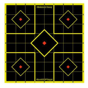 Birchwood Casey 34112 Shoot-N-C Reactive Target Self-Adhesive Paper Multi Color 8" 5-Diamond 15 Pack
