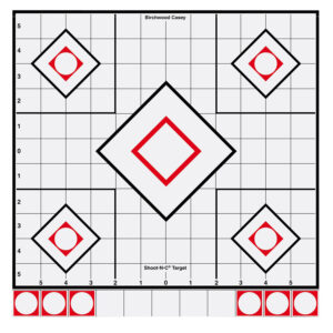 Birchwood Casey 34219 Shoot-N-C Reactive Target Self-Adhesive Paper White/Red 12" 5-Diamond 5 Pack