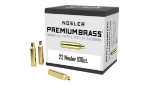 Nosler 10067 Premium Brass Unprimed Cases 22Nosler Rifle Brass 100/Box