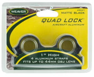 Weaver Quad Lock Detachable 1" High Rings - Matte Black