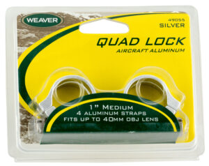 Weaver Quad Lock 1" Medium Detachable Rings Silver
