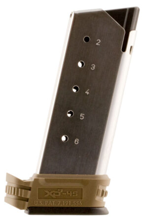 Springfield Armory XD-S .45 ACP 6rd Magazine FDE