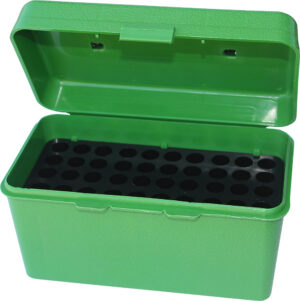 MTM Deluxe Rifle Ammo Box - 50 Round Capacity, Green