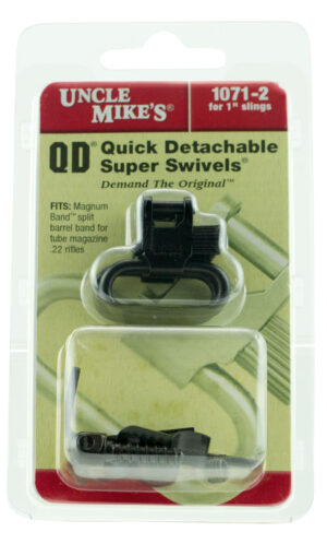 Uncle Mike's 10712 Magnum Band Swivel Set Quick Detach 115 U22 1" Fits .420-.470" Diameter Mag Tubes w/o Dismantling Gun