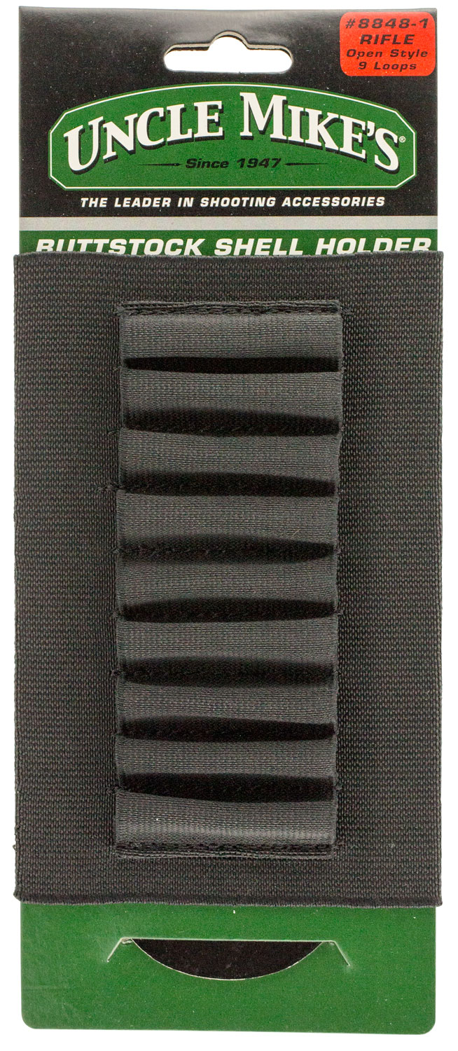 Uncle Mike's Rifle Buttstock Cartridge Holder - Black