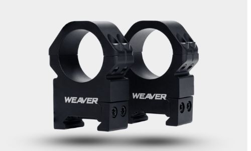 Weaver 1" Tube Medium Precision Mounts - Black Aluminum
