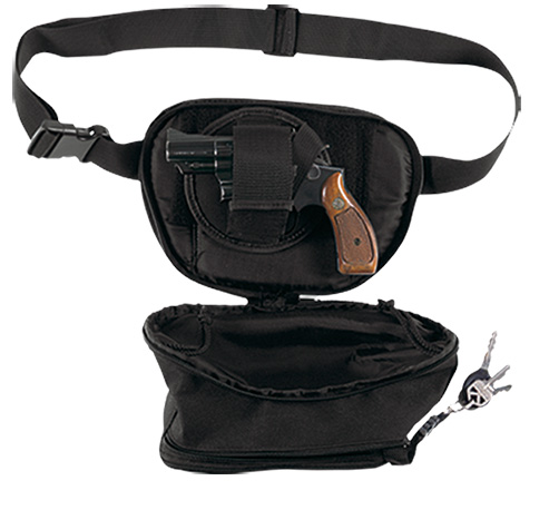 Bulldog BD860 Fanny Pack Medium Black Nylon Ambidextrous