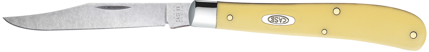 Case Slimline Trapper Yellow Pocket Knife
