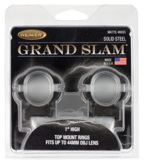 Weaver Grand Slam 1" High Matte Black Scope Rings